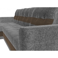 Угловой диван Честер рогожка (серый/коричневый)  - Изображение 1